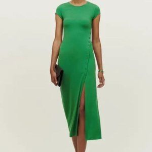 NWT REFORMATION Kamila Knit Dress - Kelly Green Sz L